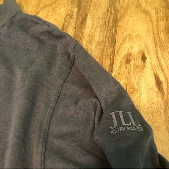 Peter Millar JLL Capital Pullover Mens XL Gray Crown Comfort Interlock 1/4 Zip - Picture 2 of 10